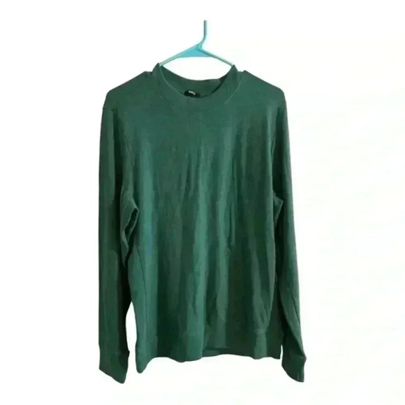 Denham Men's Green Crewneck Pullover Sweater Size L Long Sleeve Fall Winter - Picture 1 of 7